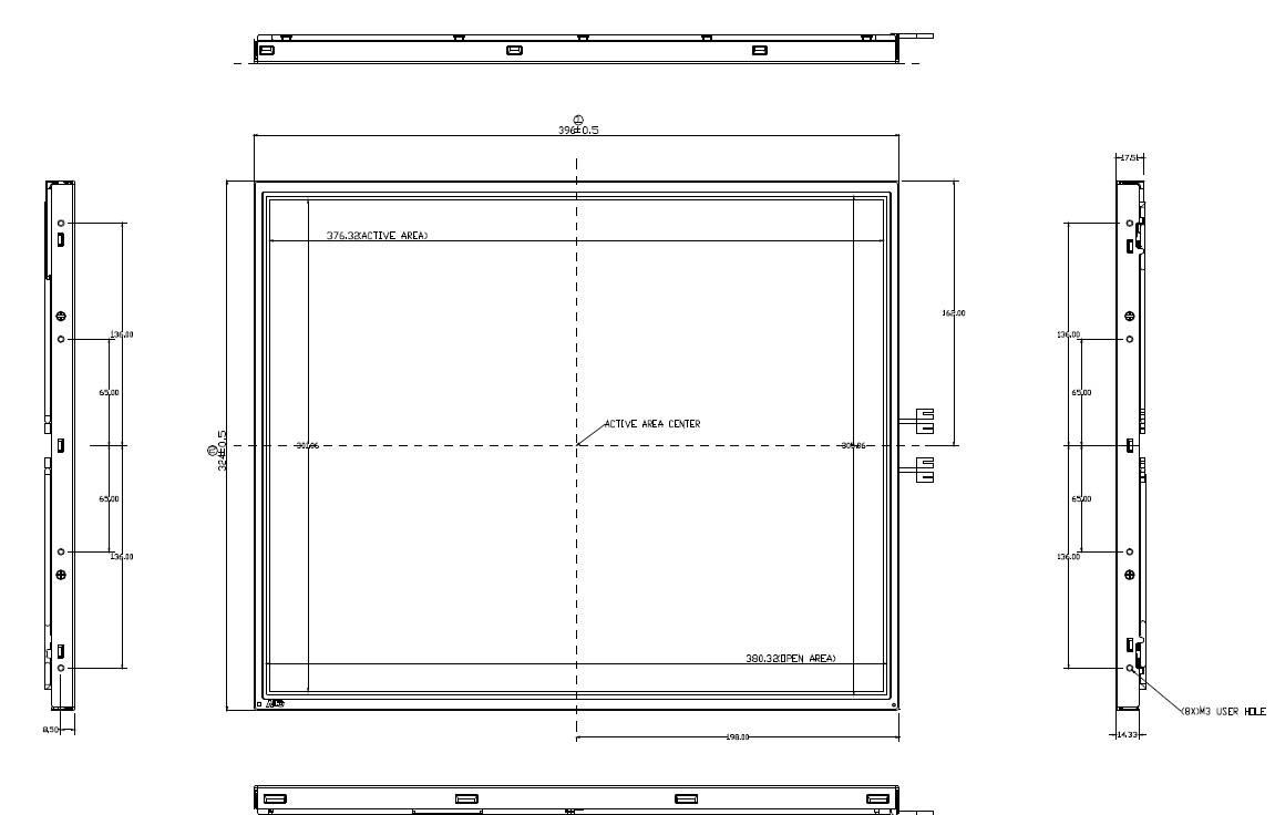 M190EN04 V5, AU Optronics, 19.0 inch SXGA Color TFT LCD, SXGA (1